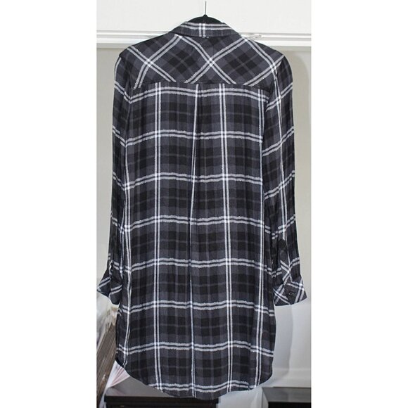 Rails Bianca Shirt Dress in Onyx Slate White - Small - Picture 3 of 11